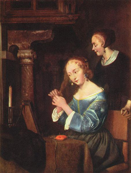 Adriaan de Lelie Dame bei der Toilette